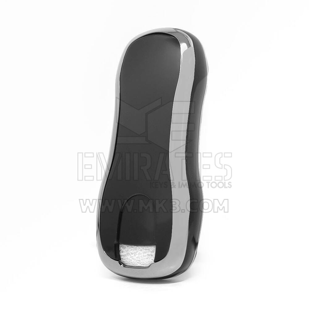 Capa Nano para Chave Remota Porsche com 3 Botões, Moldura Preta e Prateada PSC-B11Y | MK3