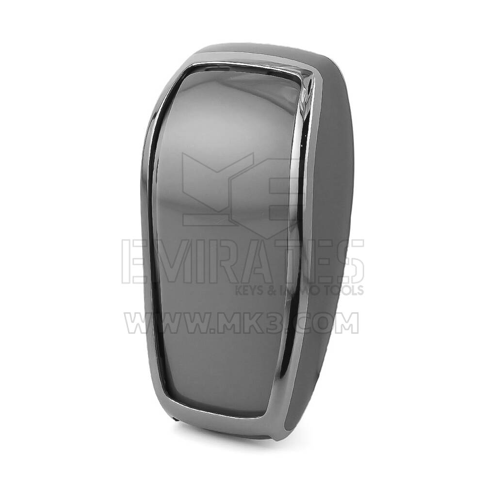 Funda nano para mando a distancia Mercedes de 2 botones, color gris oscuro, marco plateado, Benz-B11Y2 | MK3