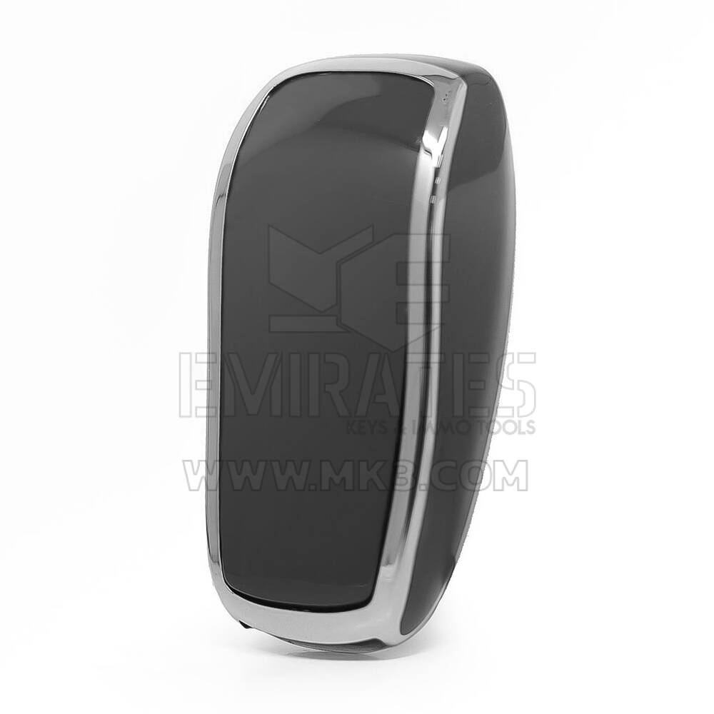 Capa Nano para Chave Remota Mercedes com 4 Botões, Moldura Preta e Prateada Benz-B11Y4 | MK3