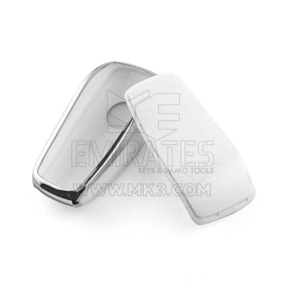 New Aftermarket Nano High Quality Cover For Mercedes Remote Key 4 Button White Color Silver Frame Benz-B11Y4 | Emirates Keys