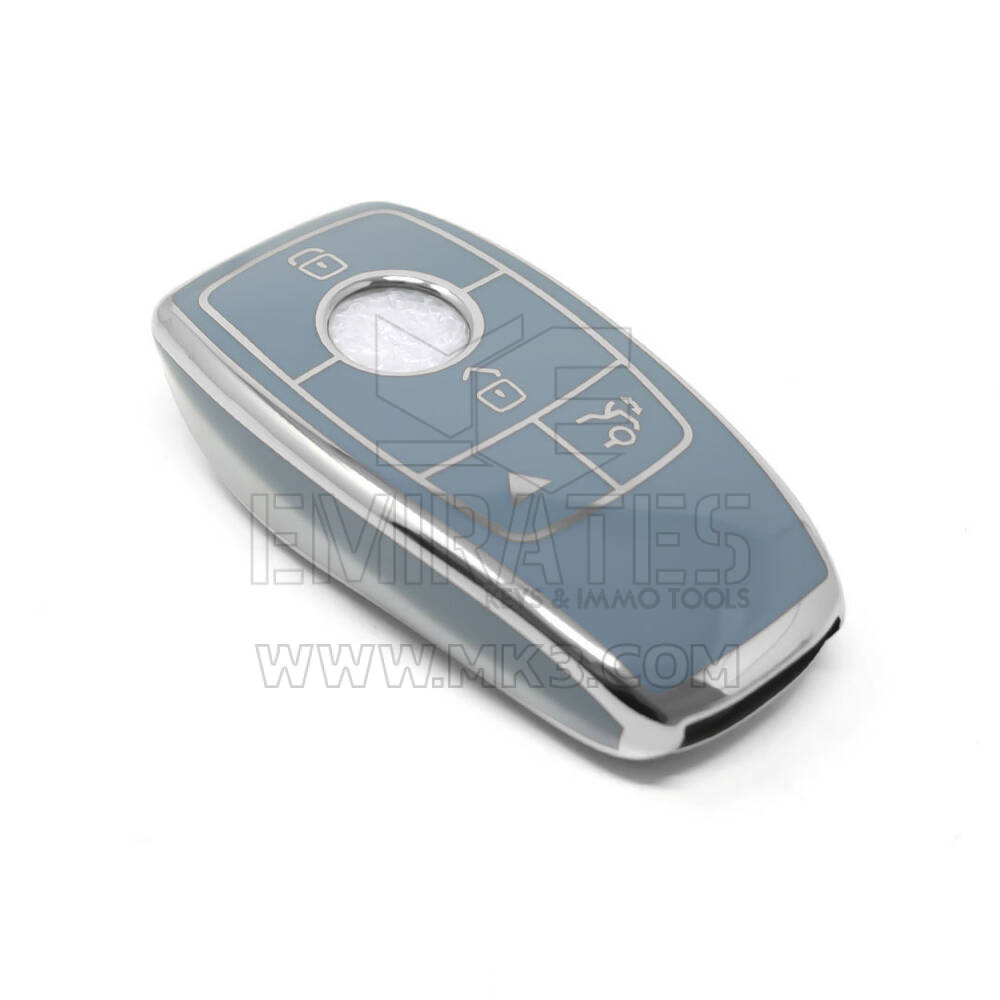 New Aftermarket Nano High Quality Cover For Mercedes Remote Key 4 Button Gray Color Silver Frame Benz-B11Y4 | Emirates Keys