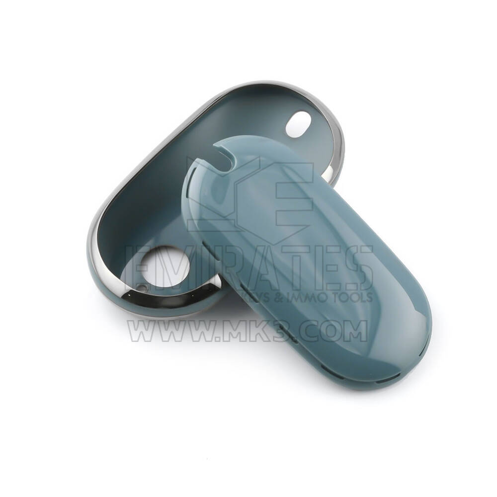 New Aftermarket Nano High Quality Cover For Mercedes Remote Key 3 Button Gray Color Silver Frame Benz-C11Y | Emirates Keys