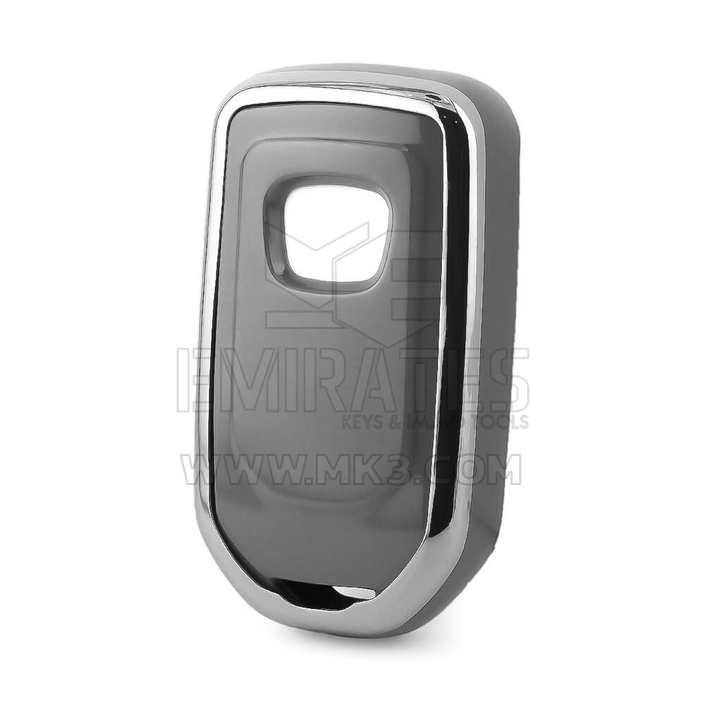 Funda nano para mando a distancia Honda de 3 botones, color gris oscuro, marco plateado HD-A11Y3B | MK3