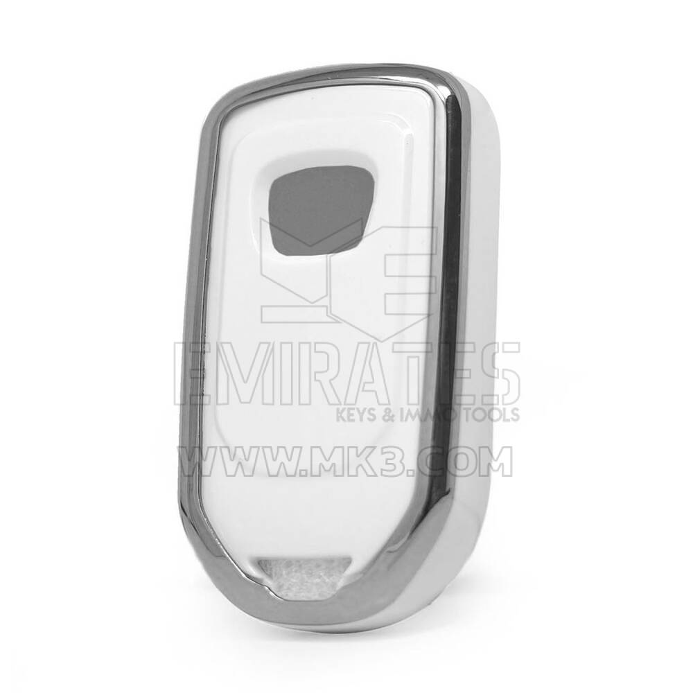 Nano funda para mando a distancia Honda de 5 botones, color blanco, marco plateado HD-A11Y5 | MK3