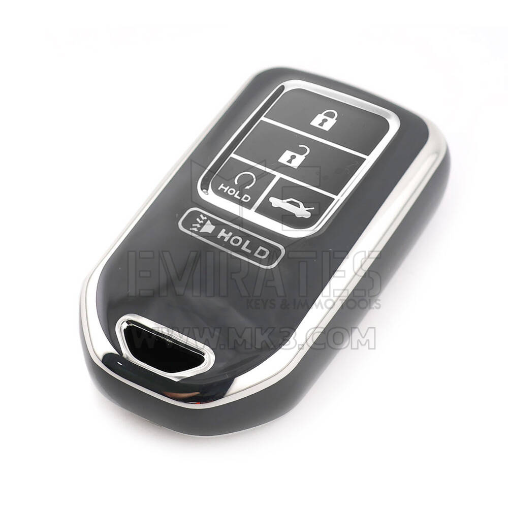 Nueva funda nano de alta calidad para mando a distancia Honda de 5 botones, color gris oscuro, marco plateado HD-A11Y5 | Emirates Keys