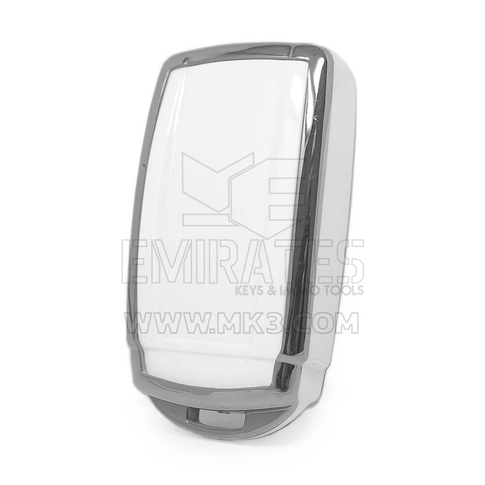 Nanocubierta para mando a distancia Honda de 4 botones, color blanco, marco plateado HD-E11Y4B | MK3