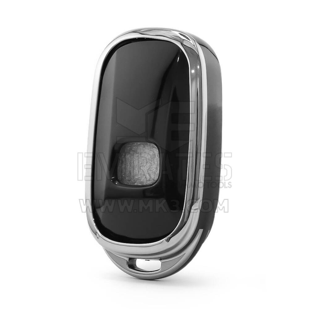 Nanocubierta para mando a distancia Honda de 3 botones, color negro, marco plateado, HD-G11Y3B | MK3