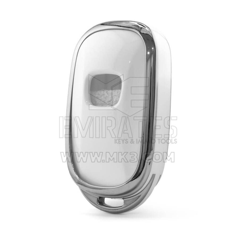 Nanocubierta para mando a distancia Honda de 3 botones, color blanco, marco plateado, HD-G11Y3B | MK3