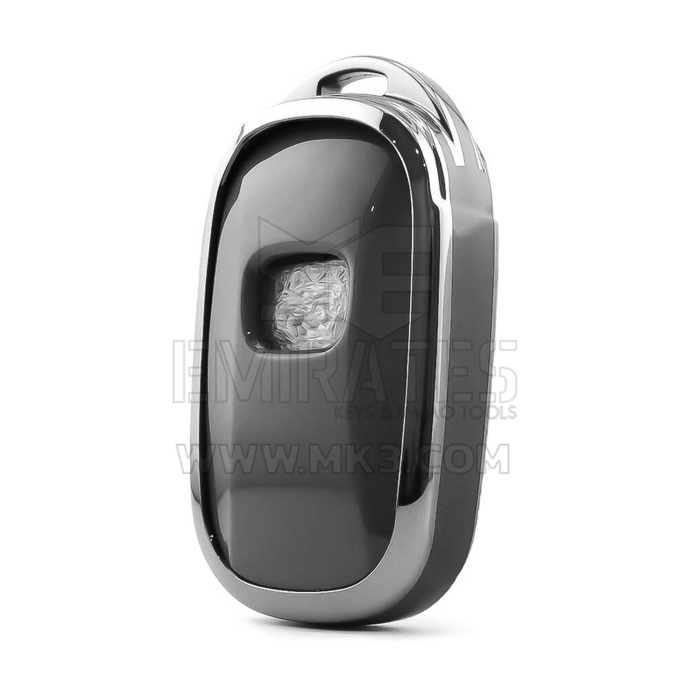 Funda nano para mando a distancia Honda de 3 botones, color gris oscuro, marco plateado HD-G11Y3B | MK3