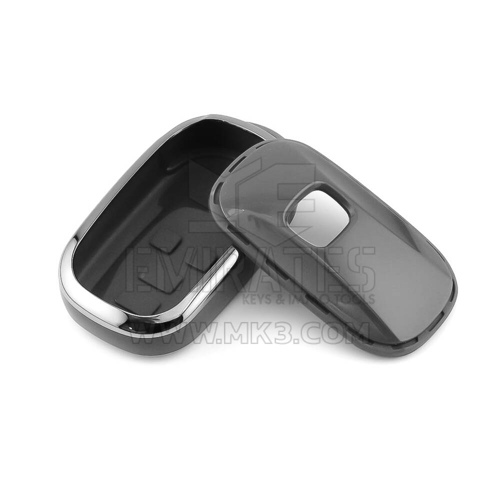 New Aftermarket Nano High Quality Cover For Honda Remote Key 3 Button Dark Gray Color Silver Frame HD-G11Y3B | Emirates Keys