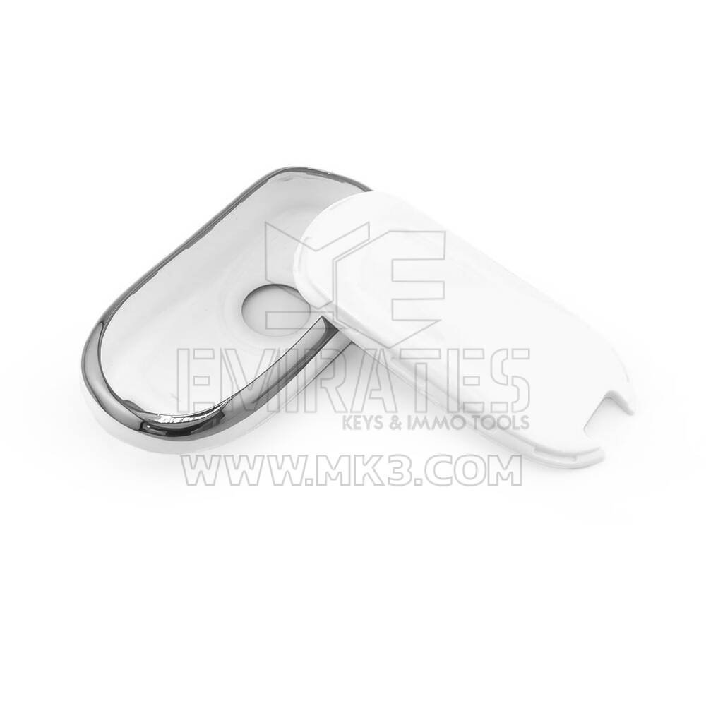 New Aftermarket Nano High Quality Cover For Buick Remote Key 4 Button White Color Silver Frame BK-A11Y4B | Emirates Keys