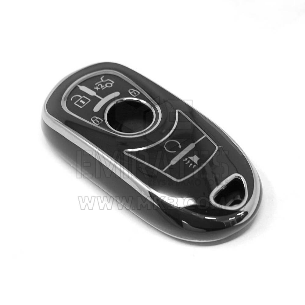 Nueva funda nano de alta calidad para mando a distancia Buick de 6 botones, color negro, marco plateado BK-A11Y6B | Emirates Keys