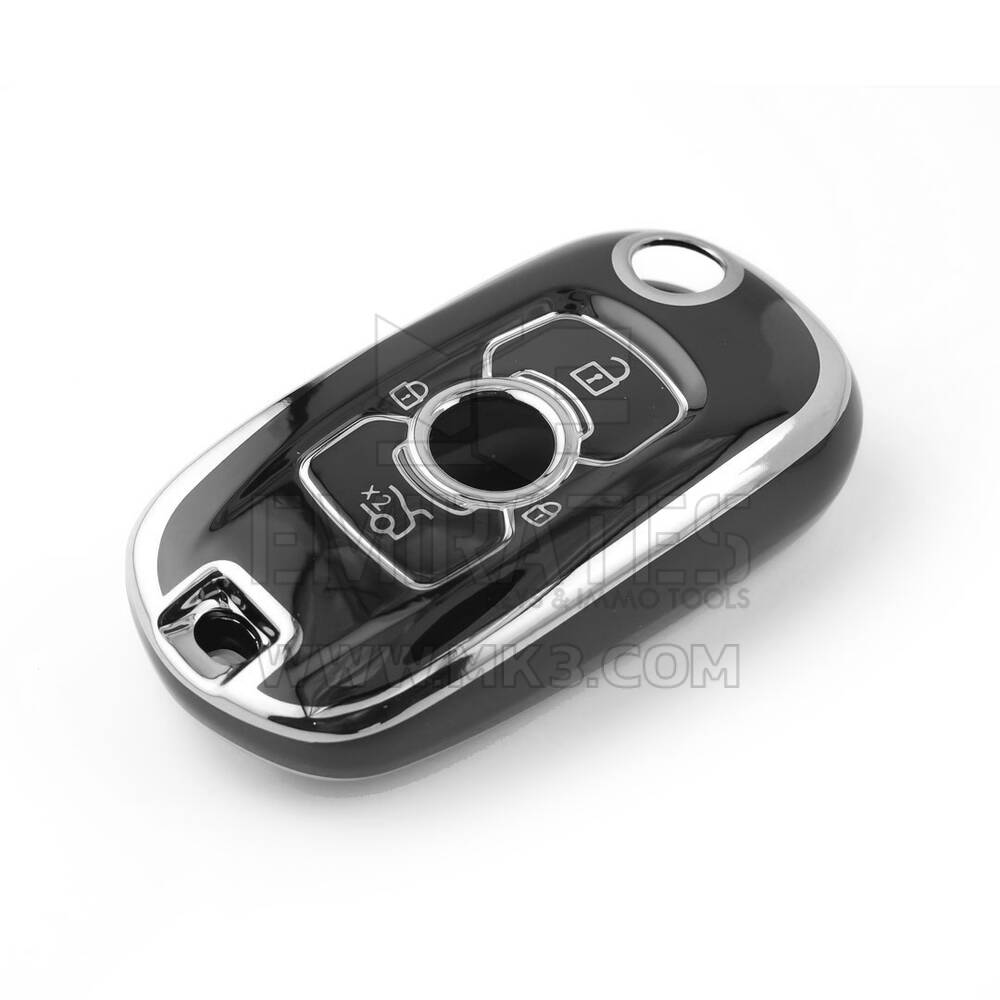 Nueva funda nano de alta calidad para mando a distancia Buick de 4 botones, color negro, marco plateado BK-C11Y | Emirates Keys