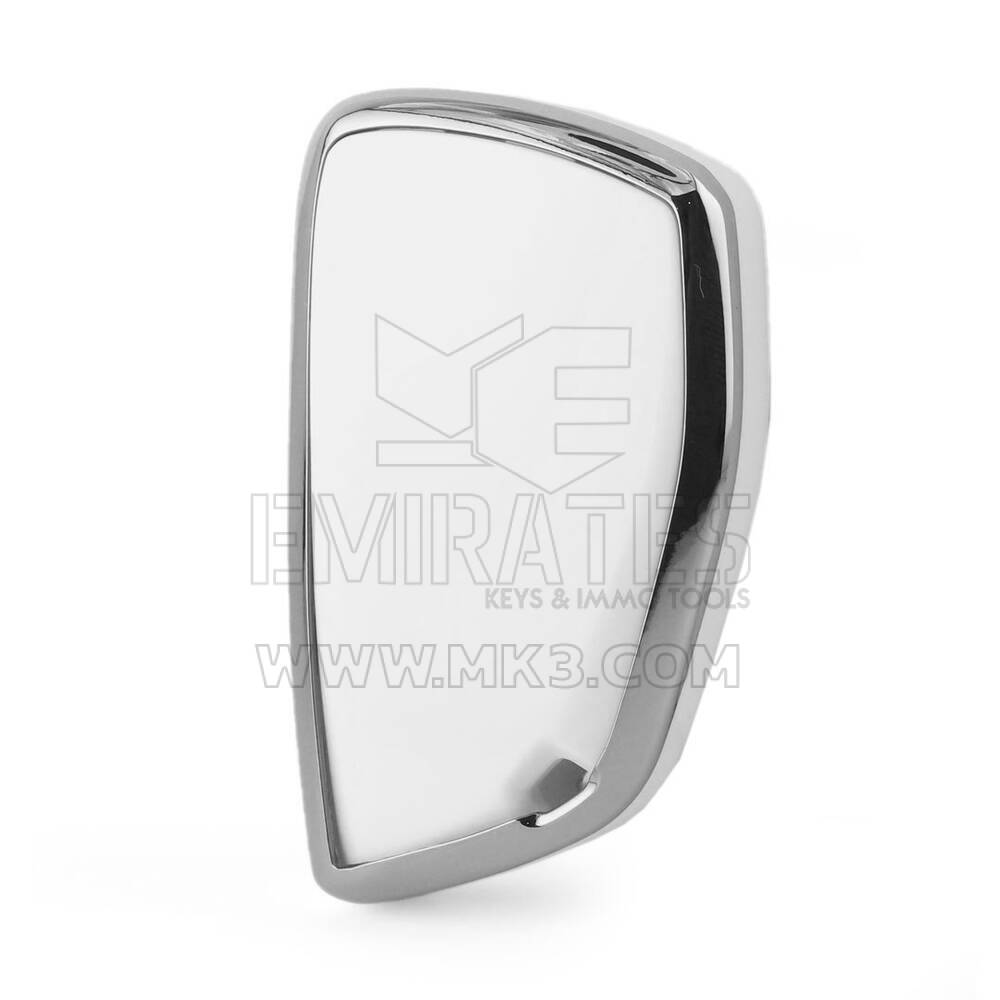 Nanocubierta para mando a distancia de Buick de 5 botones, color blanco, marco plateado BK-D11Y5A | MK3