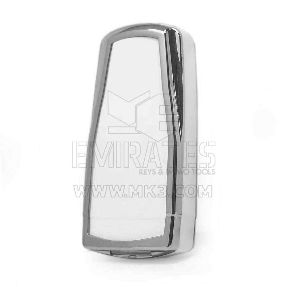 Nano funda para mando a distancia VW de 3 botones, color blanco, marco plateado, VW-C11Y | MK3