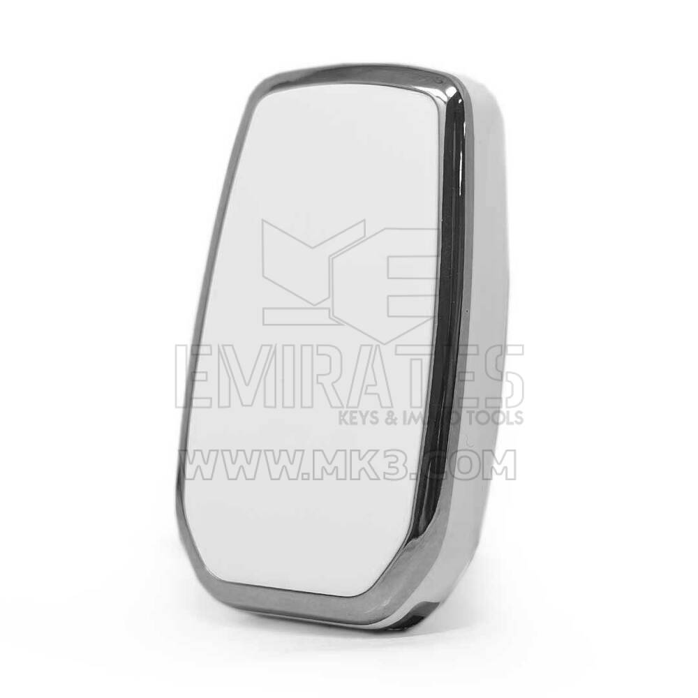 Nano funda para mando a distancia Toyota de 2 botones, color blanco, marco plateado TYT-A11Y2 | MK3