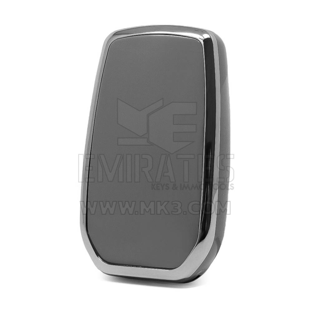 Funda nano para mando a distancia Toyota de 2 botones, color gris oscuro, marco plateado TYT-A11Y2 | MK3