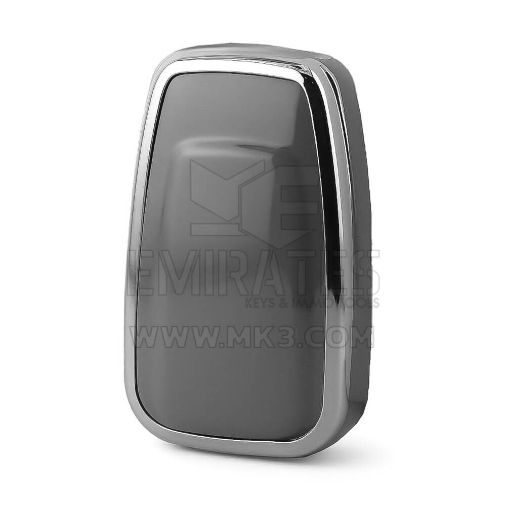 Nano funda para mando a distancia Toyota de 2 botones, color gris oscuro, marco plateado TYT-B11Y2 | MK3