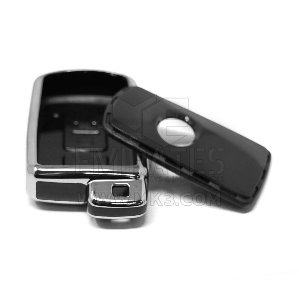 New Aftermarket Nano High Quality Cover For Toyota Remote Key 4 Button Black Color Silver Frame TYT-D11Y4 | Emirates Keys