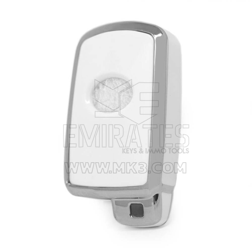 Nano funda para mando a distancia Toyota de 4 botones, color blanco, marco plateado TYT-D11Y4 | MK3