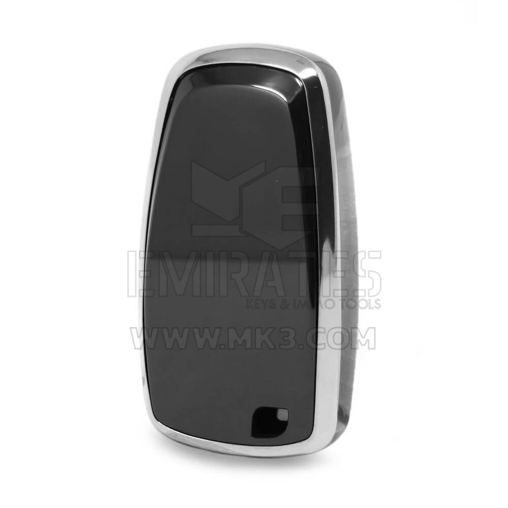 Capa Nano para Chave Remota Ford com 5 Botões, Cor Preta, Moldura Prateada Ford-B11Y5 | MK3