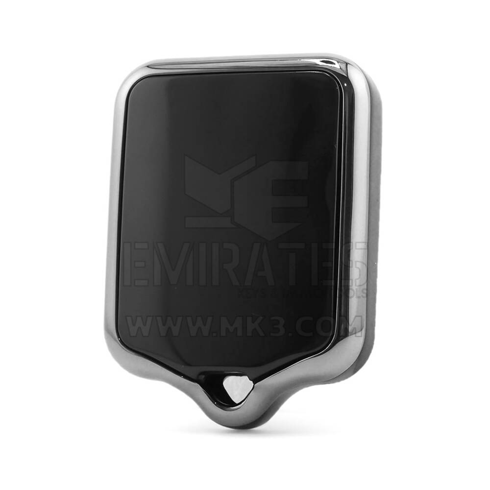Capa Nano para Chave Remota Ford com 3 Botões, Cor Preta, Moldura Prateada Ford-M11Y3 | MK3