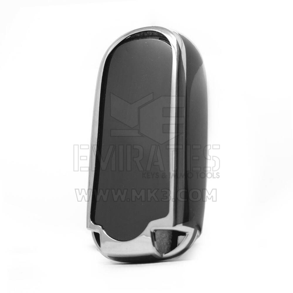 Capa Nano para Chave Remota Jeep com 5 Botões, Cor Preta, Moldura Prateada, Jeep-B11Y5 | MK3