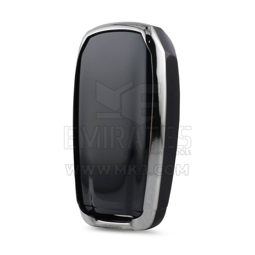Capa Nano para Chave Remota Jeep com 4 Botões, Cor Preta e Moldura Prateada Jeep-D11Y4 | MK3