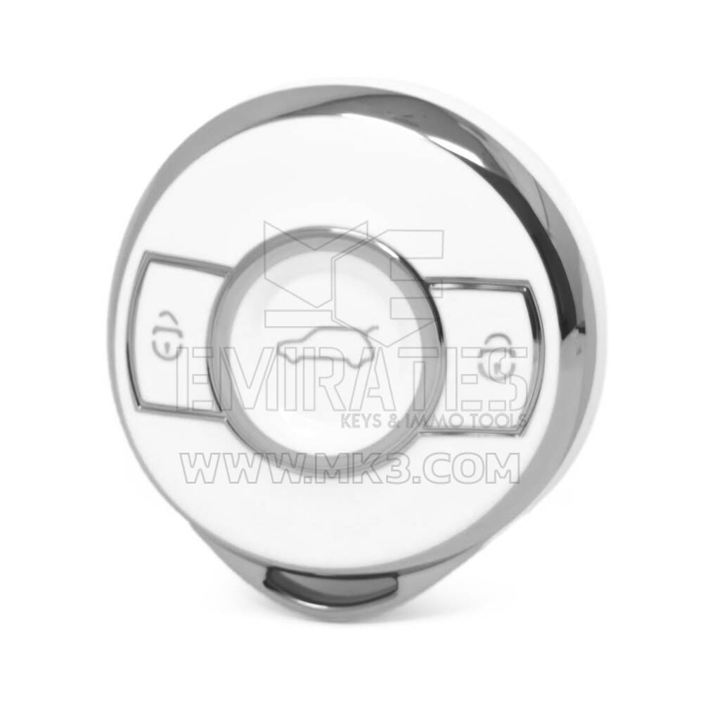 Funda nano de alta calidad para llave remota inteligente de 3 botones, color negro, marco plateado, SMT-A11Y