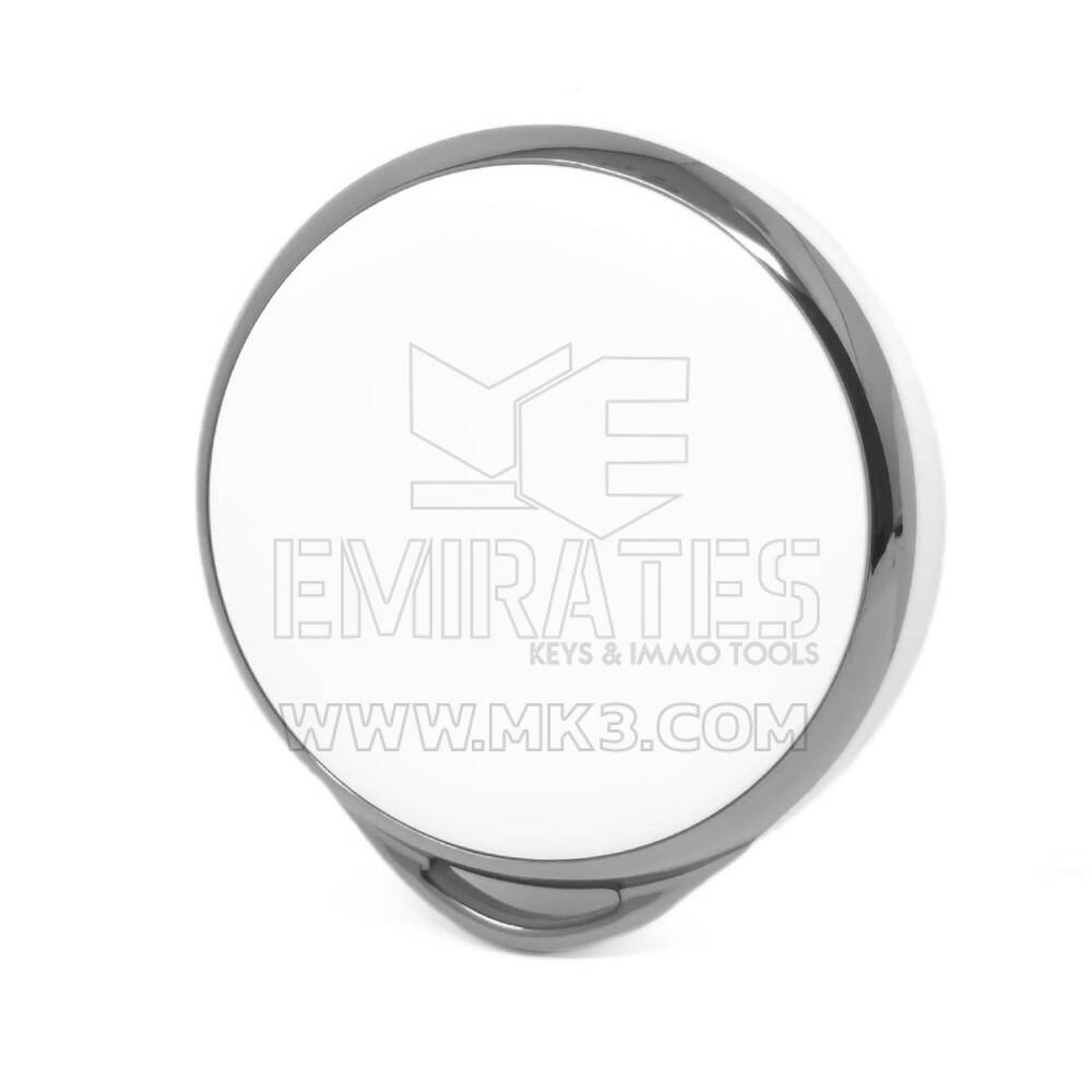Nanocubierta para llave remota inteligente de 3 botones, color blanco, marco plateado, SMT-A11Y | MK3