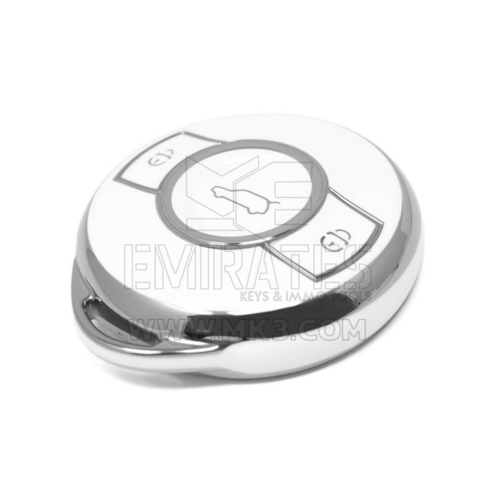 Nueva funda nano de alta calidad para llave remota inteligente de 3 botones, color blanco, marco plateado, SMT-A11Y | Emirates Keys
