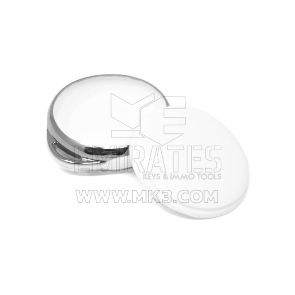 New Aftermarket Nano High Quality Cover For Smart Remote Key 3 Button White Color Silver Frame SMT-A11Y | Emirates Keys