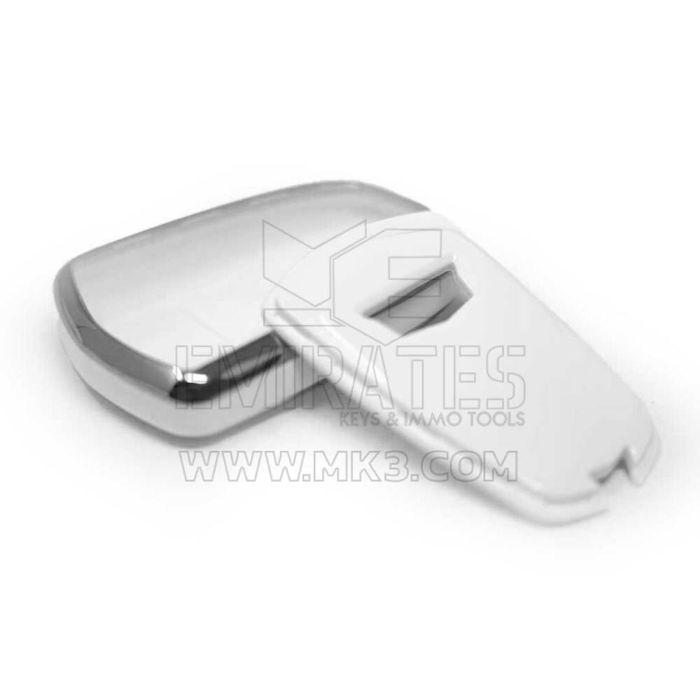 New Aftermarket Nano High Quality Cover For Cadillac Remote Key 4 Button White Color Silver Frame CDLC-A11Y4 | Emirates Keys