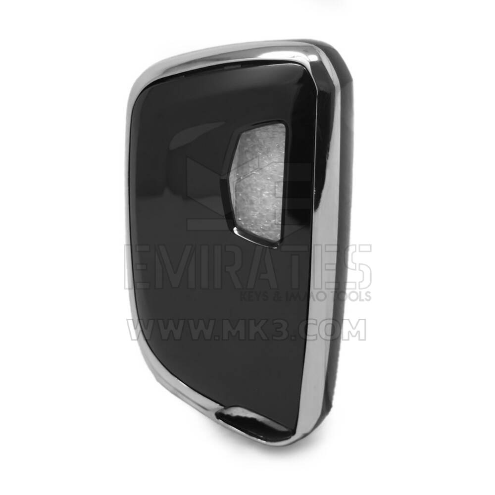 غطاء نانو لمفتاح ريموت كاديلاك بخمسة أزرار، لون أسود، إطار فضي، CDLC-B11Y5 | MK3