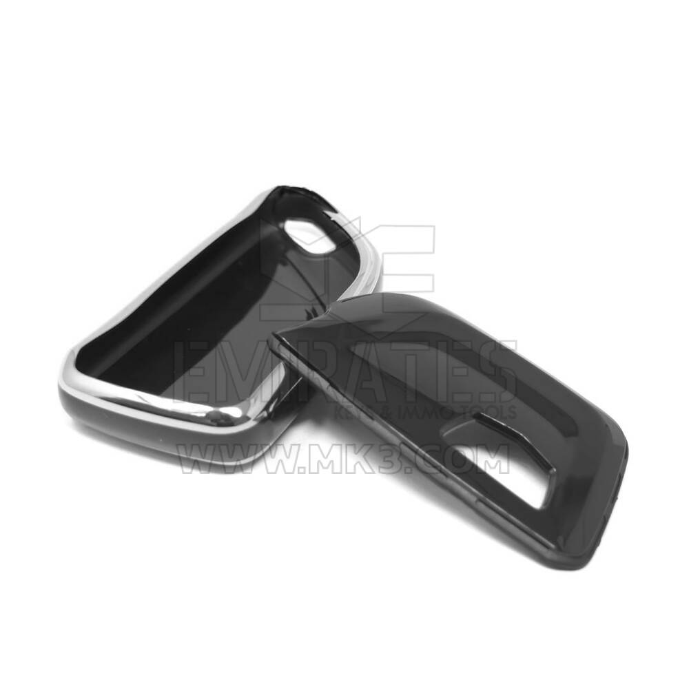 New Aftermarket Nano High Quality Cover For Cadillac Remote Key 5 Button Black Color Silver Frame CDLC-B11Y5 | Emirates Keys