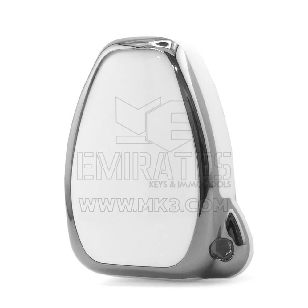 Capa Nano para Chave Remota Chrysler com 6 Botões, Cor Branca, Moldura Prateada CRSL-A11Y6 | MK3
