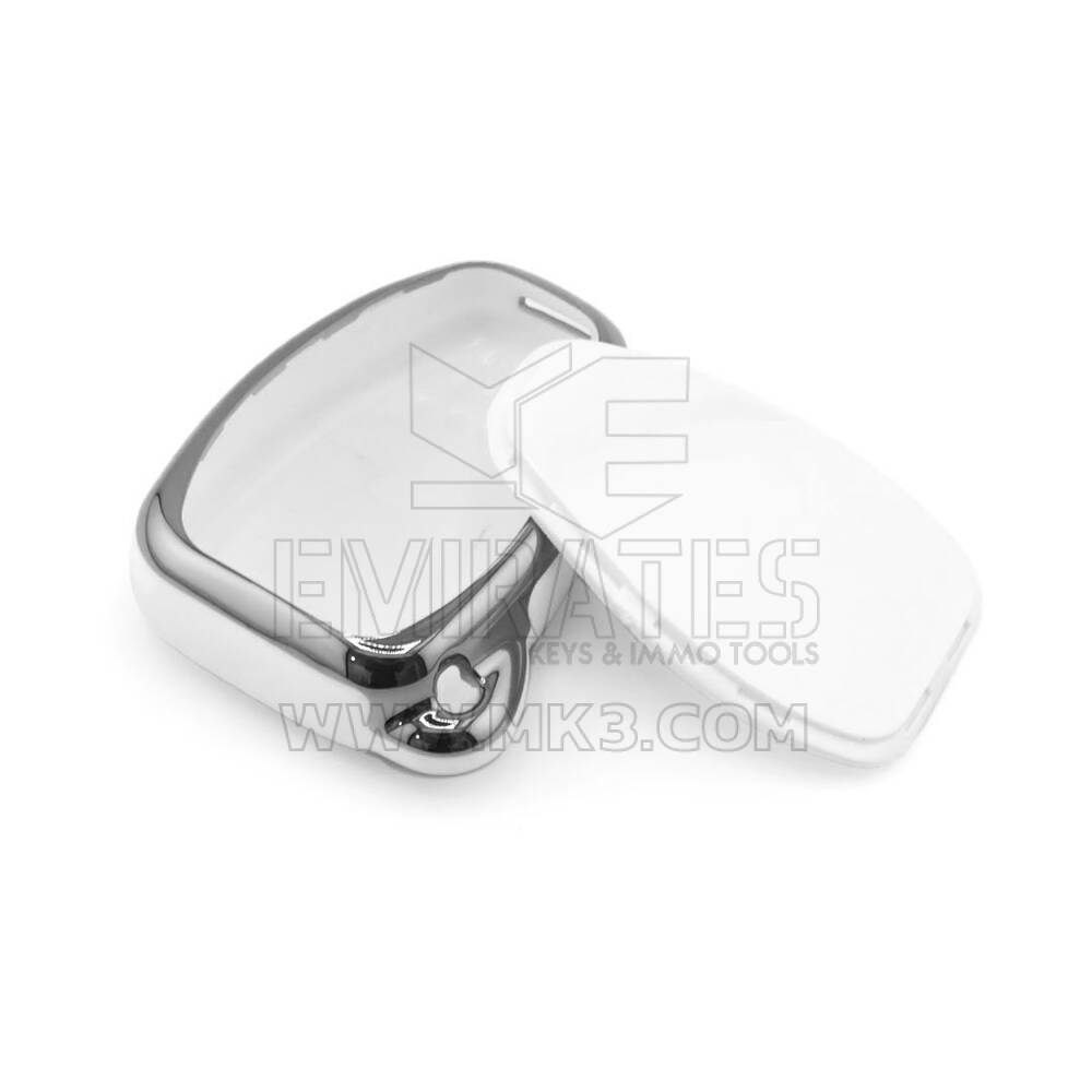 New Aftermarket Nano High Quality Cover For Chrysler Remote Key 6 Button White Color Silver Frame CRSL-A11Y6 | Emirates Keys