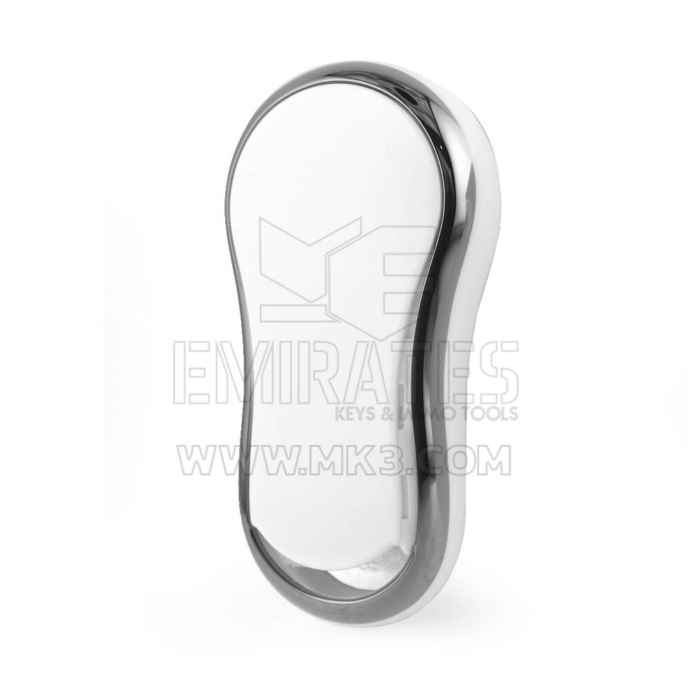 Cover Nano per chiave telecomando Chrysler a 6 pulsanti, colore bianco, cornice argentata CRSL-C11Y | MK3