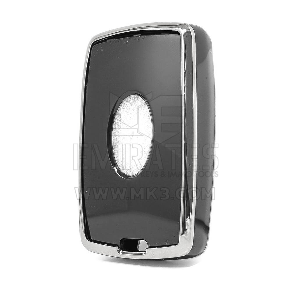 Coque Nano pour télécommande Land Rover 5 boutons, noire, cadre argenté, LR-B11Y | MK3