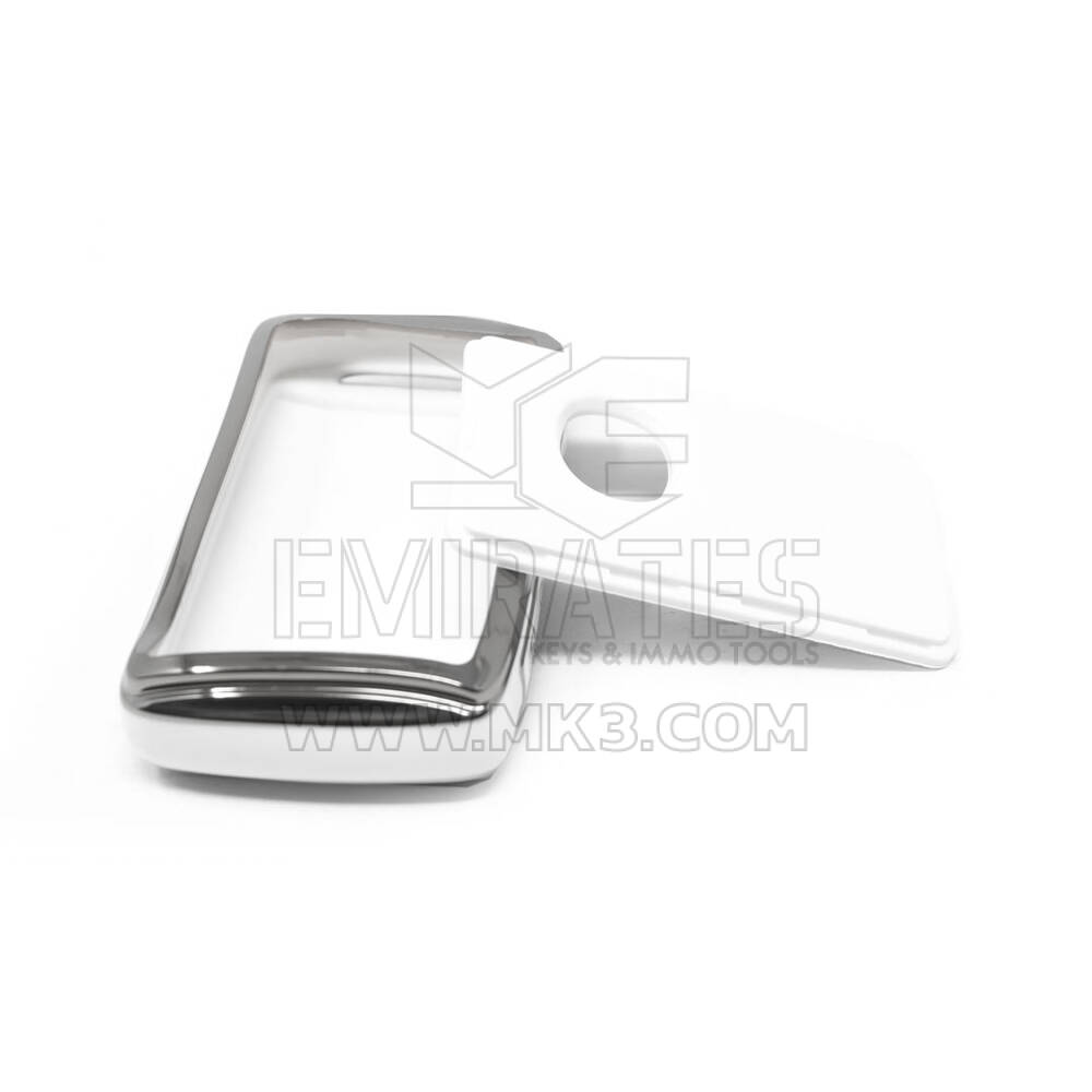 New Aftermarket Nano High Quality Cover For Mazda Remote Key 3 Button White Color Silver Frame MZD-B11Y3 | Emirates Keys