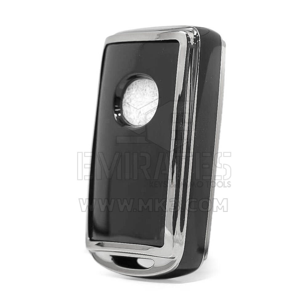 Cover Nano per chiave telecomando Mazda a 4 pulsanti, colore nero, cornice argentata MZD-B11Y4 | MK3