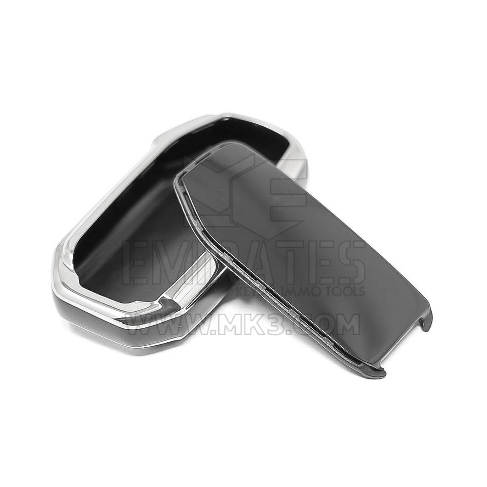 New Aftermarket Nano High Quality Cover For KIA Remote Key 5 Button Black Color Silver Frame KIA-C11Y5 | Emirates Keys