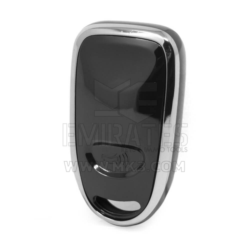 Nano funda para mando a distancia KIA de 3 botones, color negro, marco plateado, KIA-P11Y3 | MK3