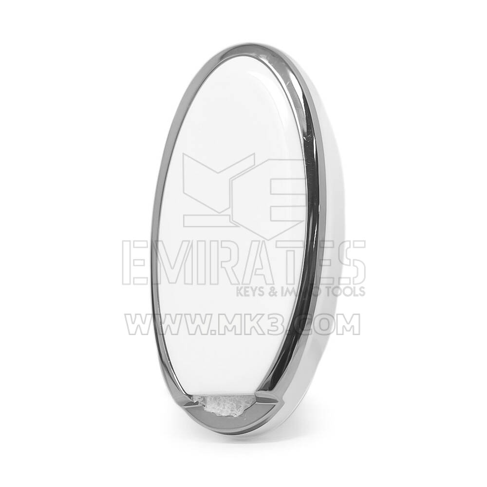 Nano Cover For Nissan Remote Key 2 Button White Color Silver Frame NS-A11Y3C | MK3
