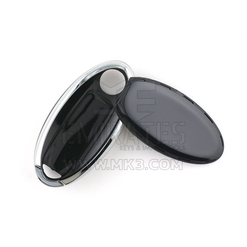 New Aftermarket Nano High Quality Cover For Nissan Remote Key 5 Button Black Color Silver Frame NS-A11Y5 | Emirates Keys