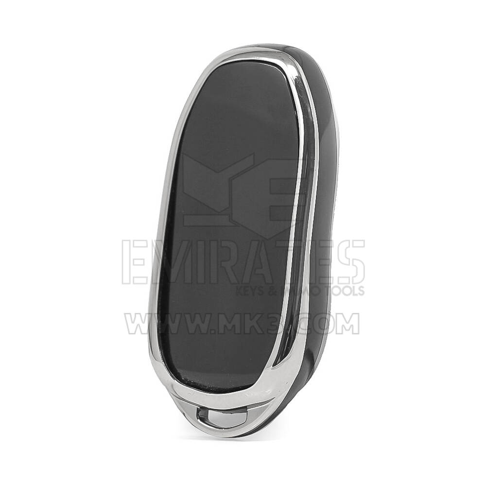 Nano Cover For Tesla Remote Key 4 Button Black Color Silver Frame TSL-C11Y | MK3