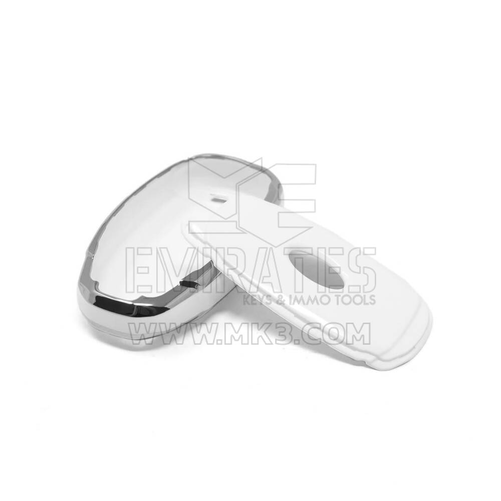 New Aftermarket Nano High Quality Cover For Hyundai Remote Key 4 Button White Color Silver Frame HY-D11Y4A | Emirates Keys