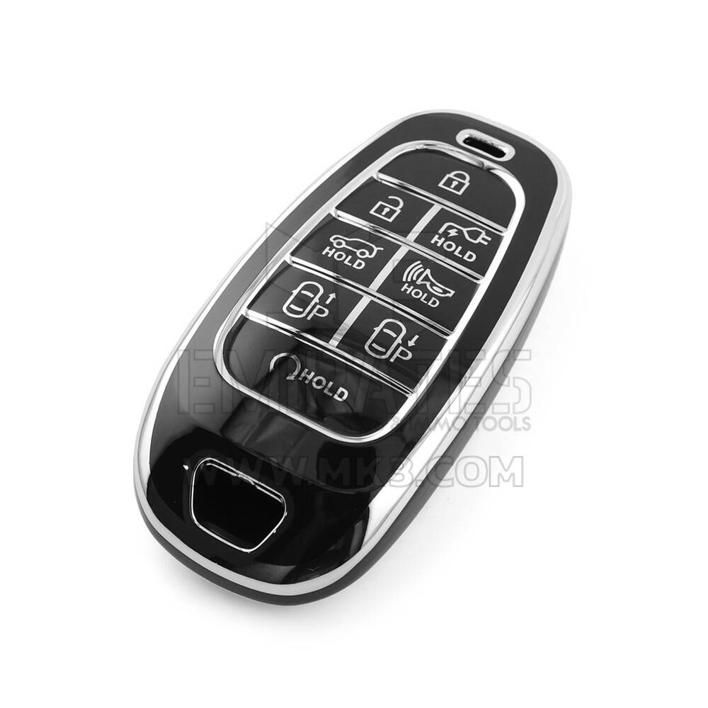 Hyundai Uzaktan Kumanda Anahtarı 8 Düğmeli Siyah Renkli Gümüş Çerçeve HY-H11Y8 İçin Yeni Satış Sonrası Nano Yüksek Kaliteli Kılıf | Emirates Keys