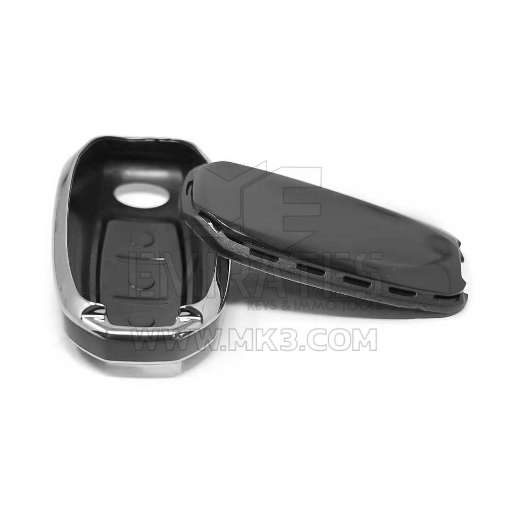New Aftermarket Nano High Quality Cover For Infiniti Remote Key 3 Button Black Color Silver Frame IFNT-A11J | Emirates Keys