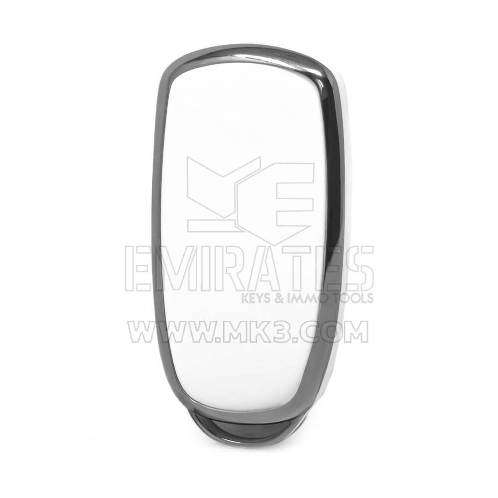 Cover Nano per chiave telecomando Chery a 4 pulsanti, colore bianco, cornice argento CR-C11Y | MK3